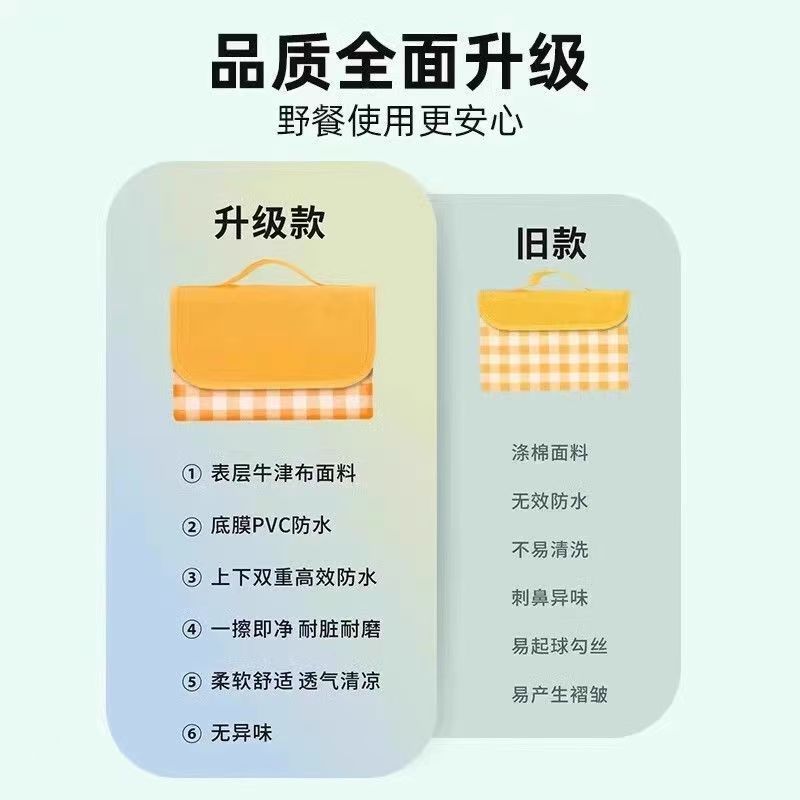 野餐垫防潮垫加厚户外露营防水坐垫便携防潮布帐篷野餐布垫野餐垫|undefined