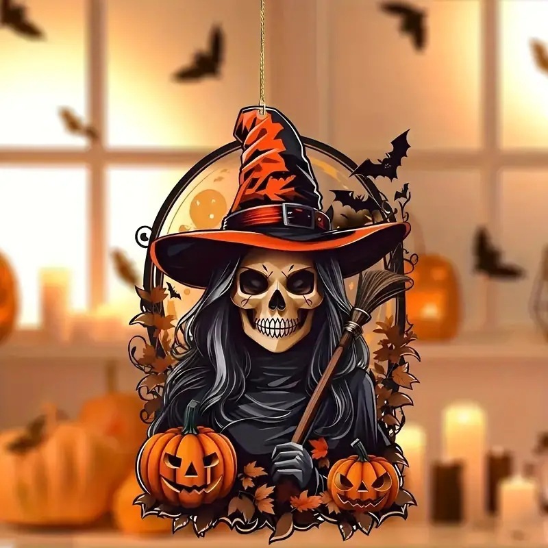 Transfronterizo Halloween nuevo hombre de calabaza decoración del árbol de Navidad colgante espejo retrovisor del automóvil colgante decoración de fiesta image 2