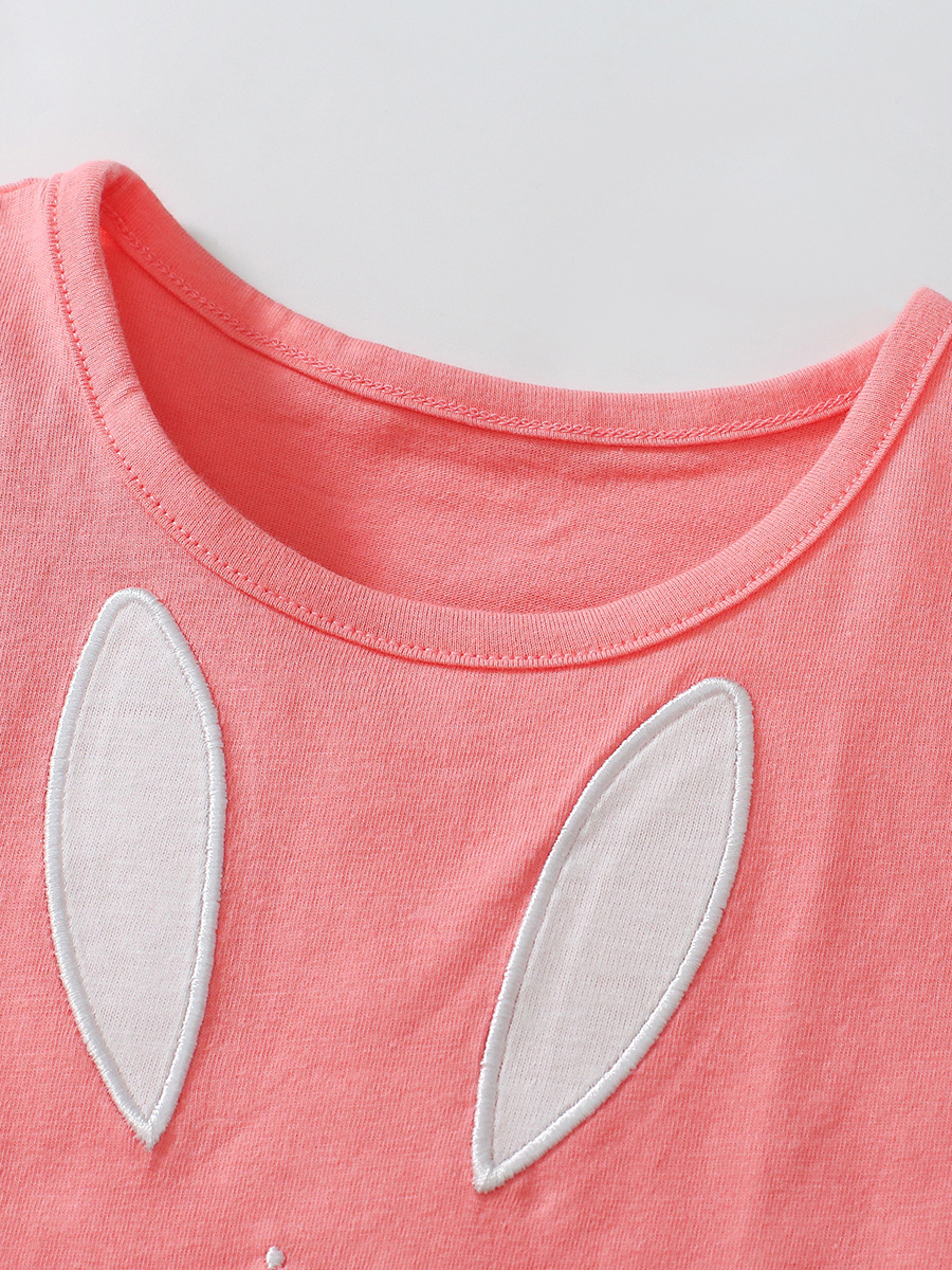 Comercio exterior transfronterizo ropa infantil al por mayor nuevo estilo europeo y americano conjuegos de niñas de algodón lindo conejito de dibujos animados conjuegos de niños