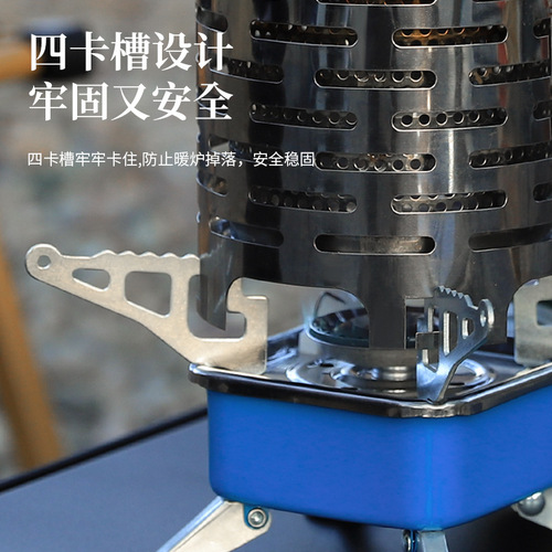 Outdoor camping stove heating cover mini heating stove picnic hand warmer stainless steel hand stove autumn and winter heater