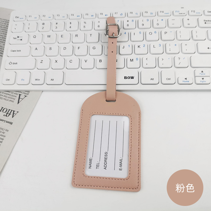 Transfronterizo spot multicolor, dos tipos de tapa plana, tarjeta de embarque de cuero gruesa con firma impresa en papel, tarjeta de equipaje pu