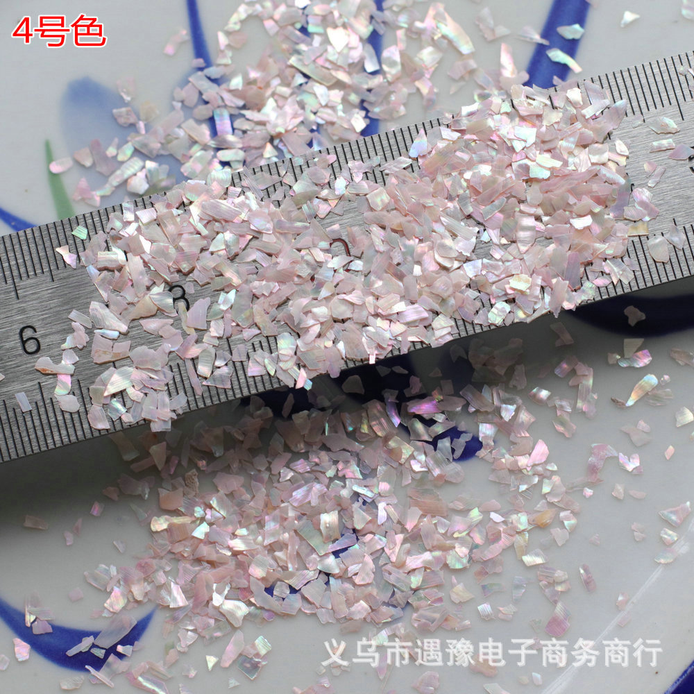 New 1-3mm ultra-thin colorful abalone shellfish fragments nail art irregular shell sequins diy nail jewelry wholesale