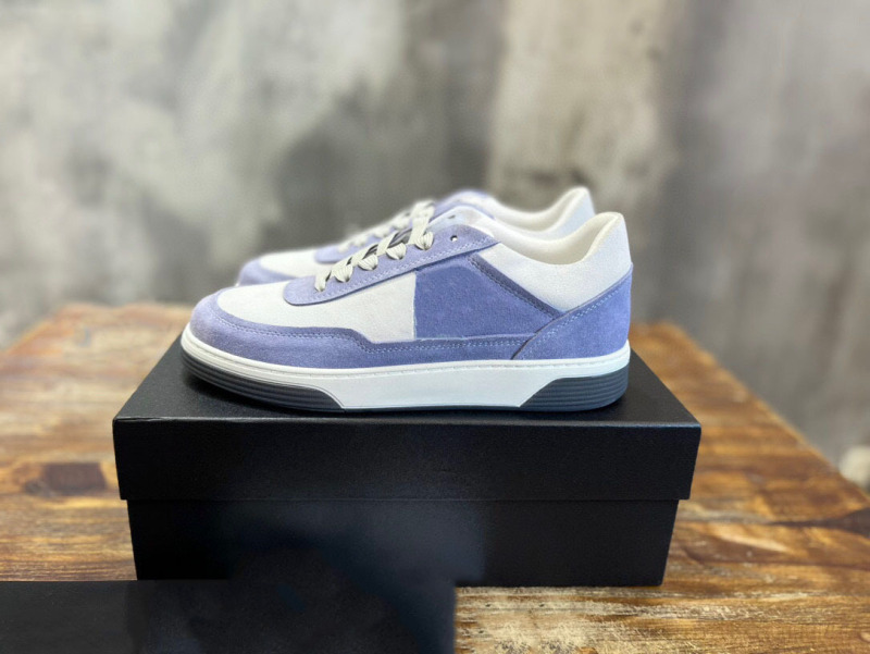 Top Plate Color Matching Fashion All-match Casual Board Shoes European Station New Anti-velvet Cowhide Stitching Waterproof Cloth Casual Shoes for Men