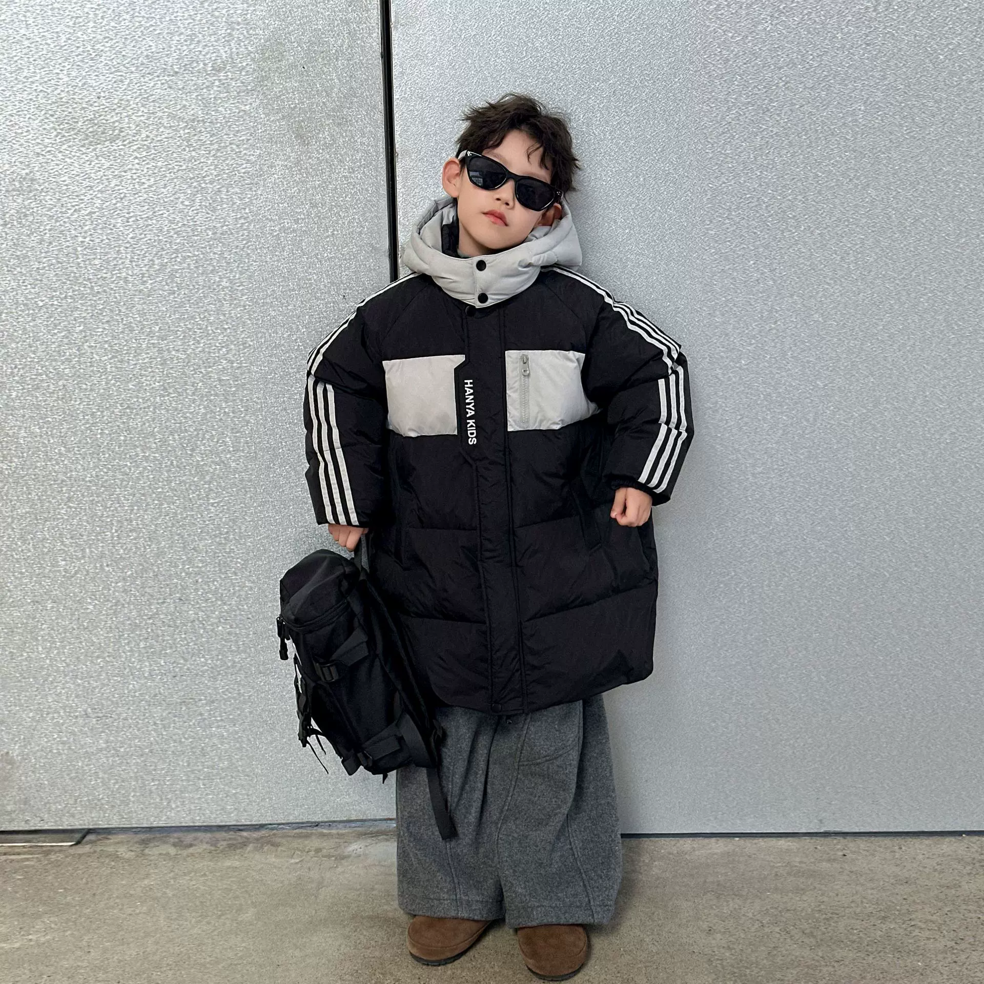 男童冬款羽绒服90白鸭绒2025冬季新款儿童长款羽绒外套加厚保暖潮