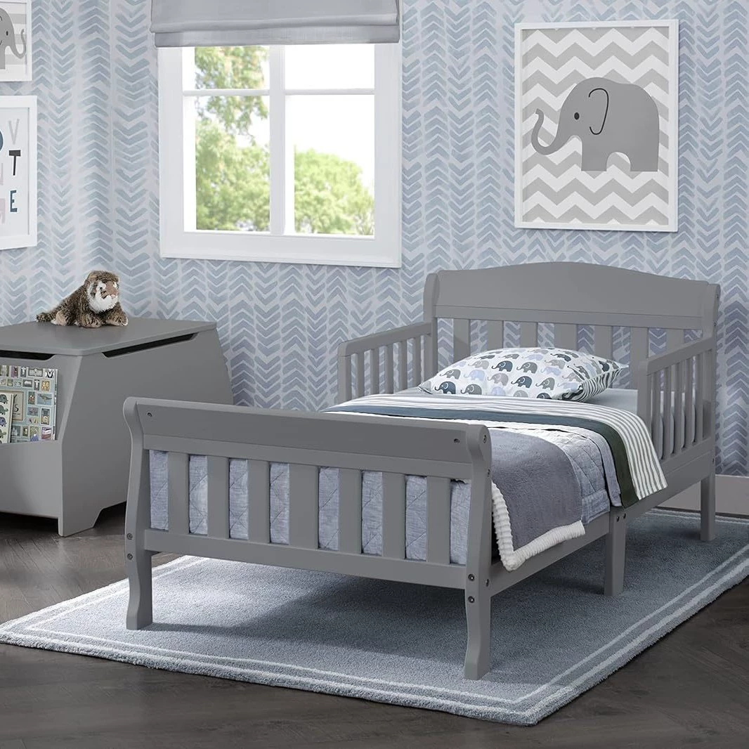 Детская кровать из дерева с защитными бортиками, антиопрокидывающаяся, домашняя, простая, многофункциональная, для подростков