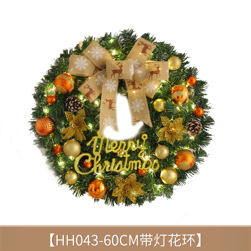 Navidad decoración árbol de Navidad colgante de pared colgante escena diseño Garland puerta colgante decoración corona de ratán casa diseño