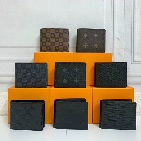 Cross-Border European and American Fashion Men's Wallet Short Half-Fold Genuine Leather Wallet with Packaging Export Supply Wallet 60895
