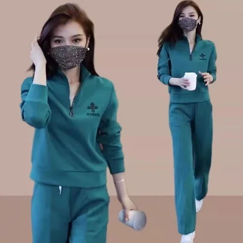 休闲运动服套装女2025秋冬季新款时尚大码宽松减龄显瘦两件套|undefined