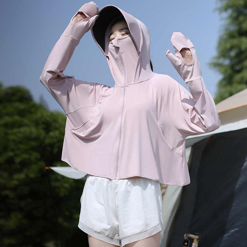 茉寻浪漫防晒衣女短款2025新款夏季防紫外线原纱冰丝斗篷防晒服女|undefined