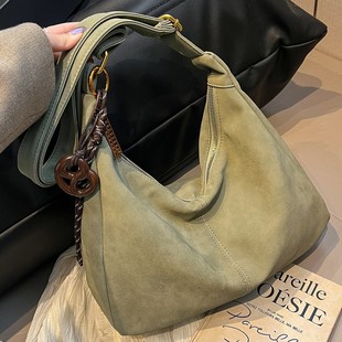 Vintage Commuter Solid Color 2024 New Fashion Casual Large Capacity Stylish Underarm Bag Tote Bag Shoulder Crossbody Bag