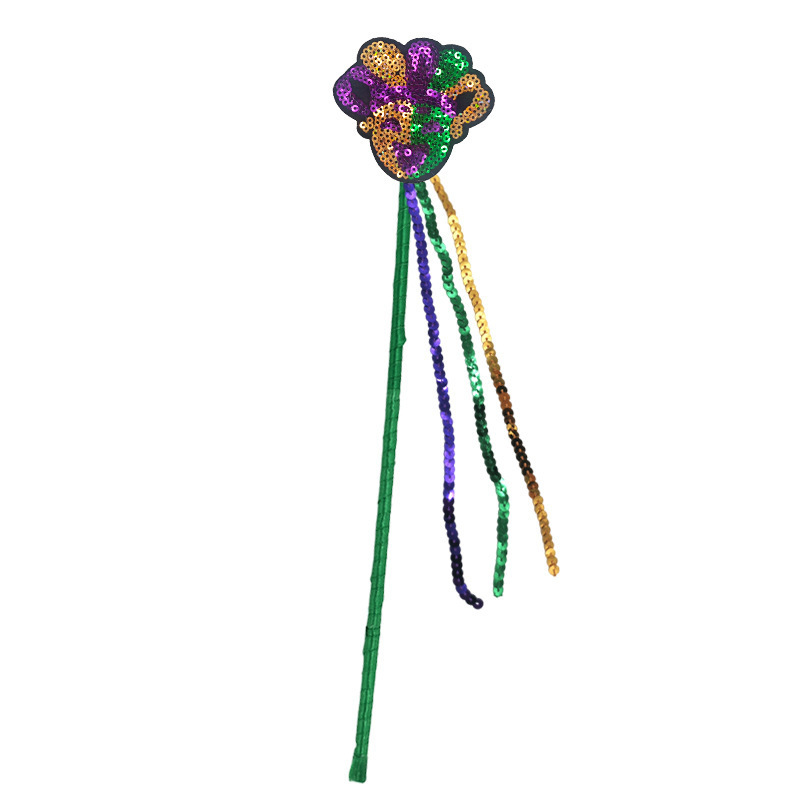 Mardi Gras fiesta de carnaval brasileño transfronterizo oro púrpura verde tricolor piezas de vestuario