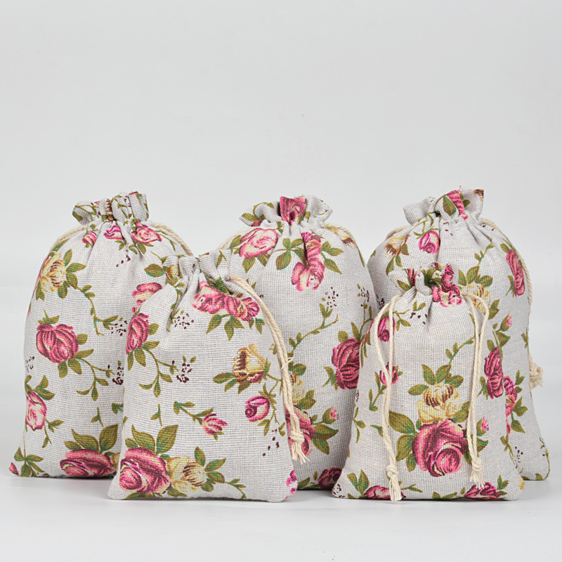 礼品首饰棉布包装袋中草药香包香囊药包棉麻袋抽绳端午节香包空袋