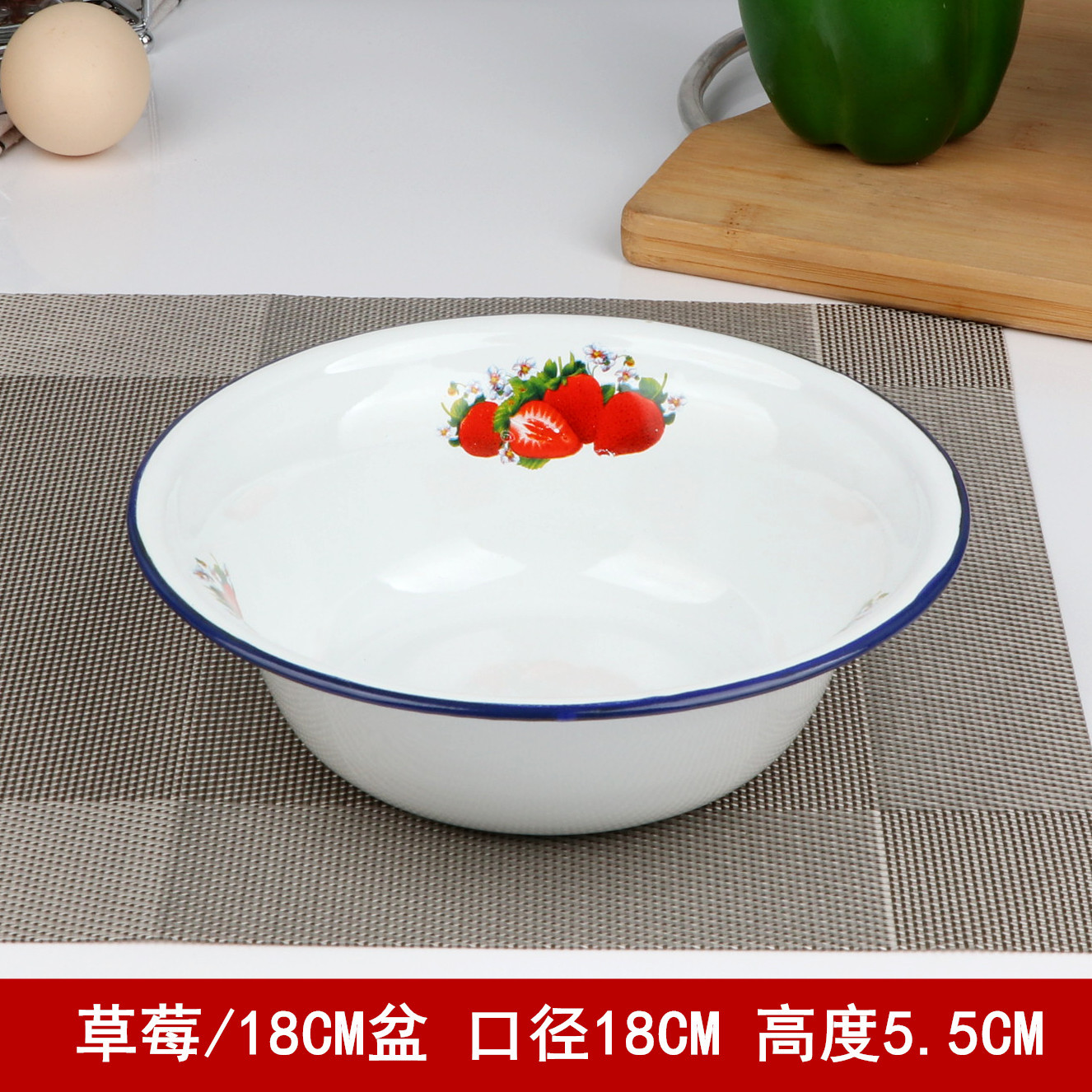 Clásico nostálgico esmalte cuenca profunda cuenca plana cuenca multipropósito esmalte cuenca de esmalte cuenca de sopa cuenca de sopa cuenca de mezcla cuenca profunda