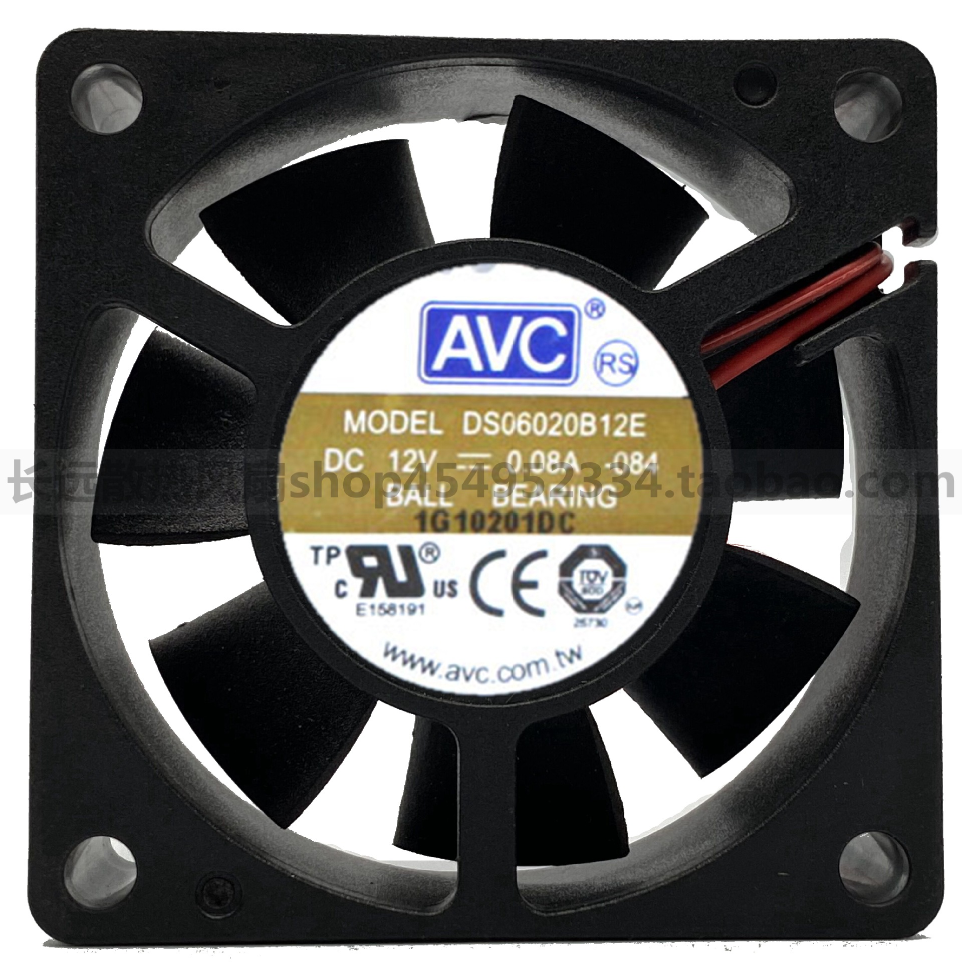 AVC 6020 cDS06020B12E 12V 0.08A 滚珠散热风扇 2线风扇 裸线
