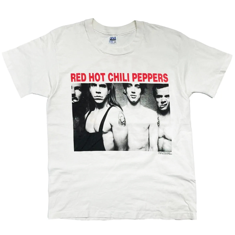 赤唐辛子バンドロックRed Hot Chili Peppersアメリカンレトロヴィンテージメンズtシャツ