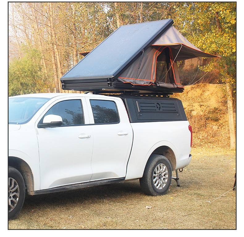 Hard-Top Aluminum Alloy Car-Mounted Triangular Folding Helicopter Side-Opening Tent Tank Outdoor Self-Driving Camping