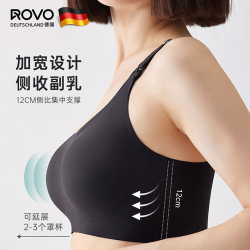 ROVO Maternity Bra Underwear Summer Thin Anti-Sagging Cup Bra for Big Breasts Fixed Bra Invisible Bra Pregnant Women's Underwear 