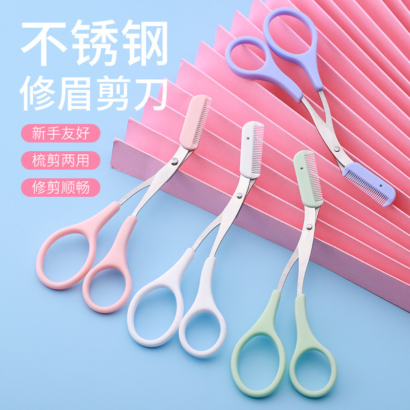 Ready Stock Eyebrow Comb Scissors, Eyebrow Trimmer, Beginner Eyebrow Scissors, Eyebrow Trimming Set, Tools, Makeup Scissors, Wholesale Eyebrow Trimming Scissors Ready Stock Eyebrow Comb Scissors, Eyebrow Trimmer, Beginner Eyebrow Scissors, Eyebrow Trimming Set, Tools, Makeup Scissors, Wholesale Eyebrow Trimming Scissors