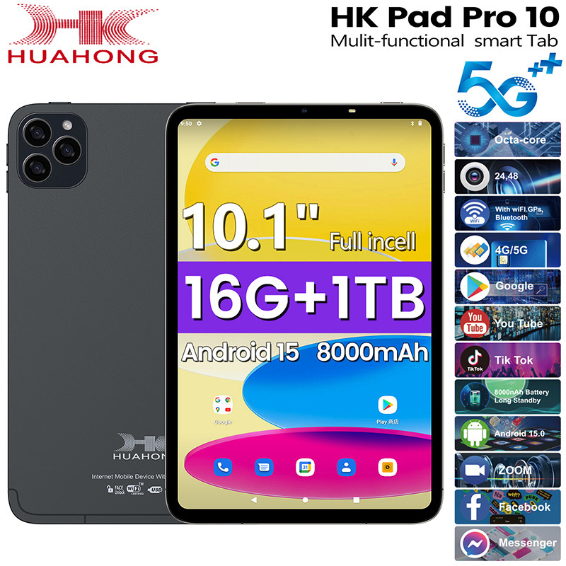 Cross-Border Popular Hk Pad Pro10 Tablet Computer 5g Card Full Network Access + Wifi Dual Mode + Independent Download