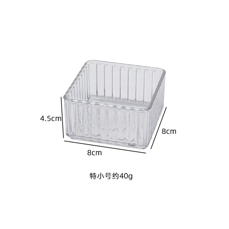 Встроенная косметическая коробка из акрила, прозрачная 8×8×4,5 см, перегородка для выдвижного ящика