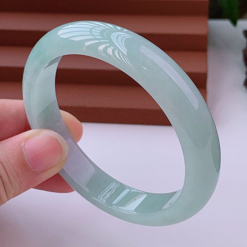 Vòng tay ngọc bích Miến Điện loại A hàng thật dạng tròn và dẹt (53–64 mm) — [Cổ điển] 53-54mm, [Cổ điển] 61-62mm, [Cổ điển] 55-56mm, [Cổ điển] 59-60mm