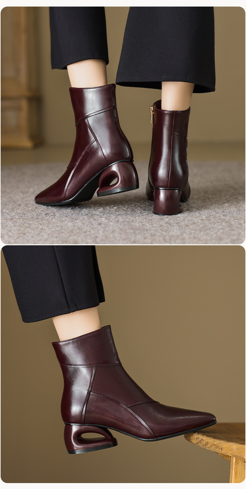 CHIKO Adita Square Toe Block Heels Ankle Boots