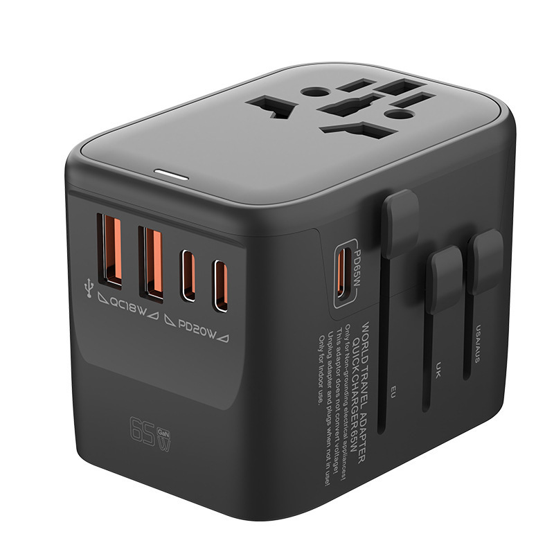 65W Gallium Nitride Pd Fast Charging Typec Wall Plug Universal Socket Converter Travel Charging Adapter 65W Gallium Nitride Pd Fast Charging Typec Wall Plug Universal Socket Converter Travel Charging Adapter