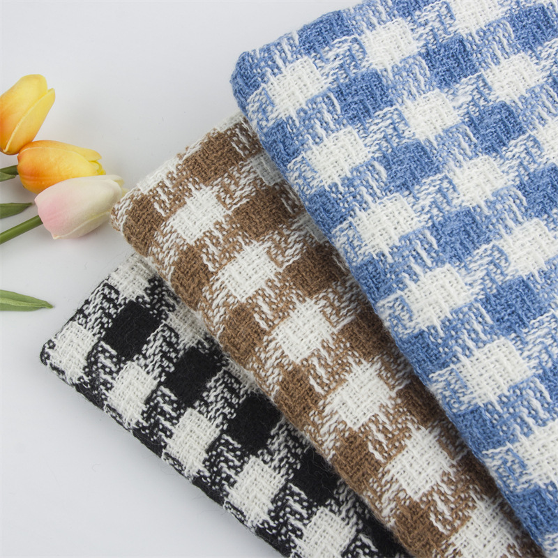 [Factory] Wholesale Tweed Fabric in Chanel Style, Coarse Woolen Tweed, Woven Plaid Wool, Winter Wool Coat