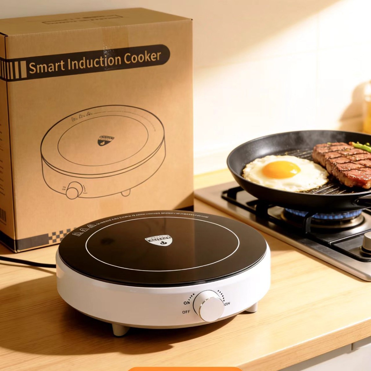 Transfronteriza redonda olla caliente pequeño nuevo estilo personalizado vietnamita Inglés cocina de inducción doméstica image 5