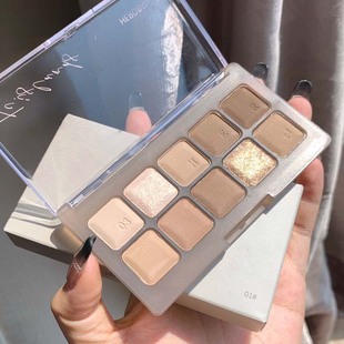Herorange Small Keyboard Ten-Color Eyeshadow Palette Ins Super Popular Korean Autumn and Winter Low Saturation Orange Brown Milk Tea Color Eyeshadow