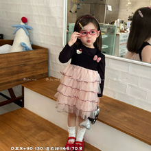 萌糖糖女宝宝洋气范套装女童皮衣外套秋季儿童时髦连衣裙套装