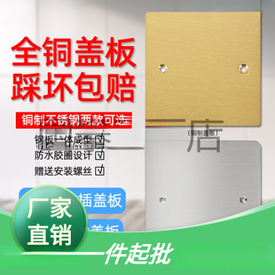 Cover for Blind Socket Type to Seal the Ground and Wall 86120 Decorative Blank Copper Surface Type Base Box Cover Panel