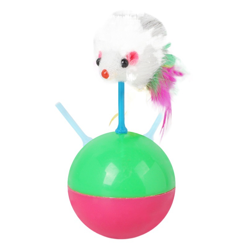 Vaso directo de fábrica ratón de peluche divertido gato de juguete gato auto-Hola vaso pluma ratón cabeza gato de juguete