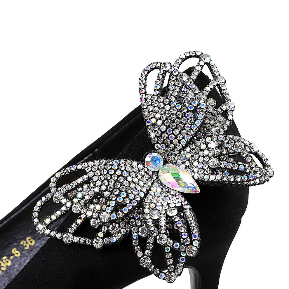 Stiletto pumps med rhinstenssløjfe til festlig anledning_voghion.com