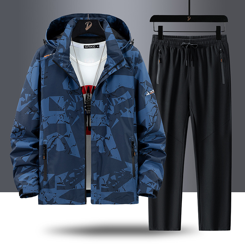 Ensemble de sport décontracté pour homme 2026 : veste fine à capuche et pantalon deux pièces (grandes tailles)._voghion.com