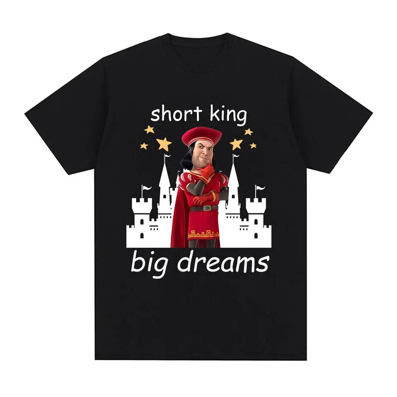 Short King Big Dream Funny Meme T-Shirt Men's Fashion Hip Hop T-Shirt Cotton Casual Short Sleeve T-Shirt Streetwear Short King Big Dream Funny Meme T-Shirt Men's Fashion Hip Hop T-Shirt Cotton Casual Short Sleeve T-Shirt Streetwear