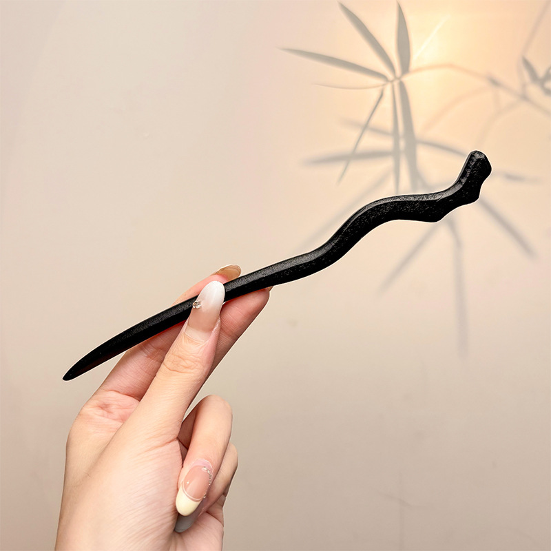 Retro simple nicho de alta estética oriental diseño de cabello de flores de frascos de estilo antiguo cabello