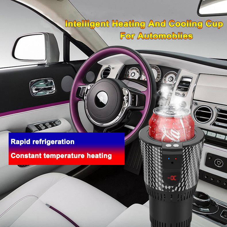 Cross-Border Car-Mounted Hot and Cold Cup, Refrigeration Cup, Heating Cup, 12V Office Car Hot and Cold Cup, Household Mini Refrigerator