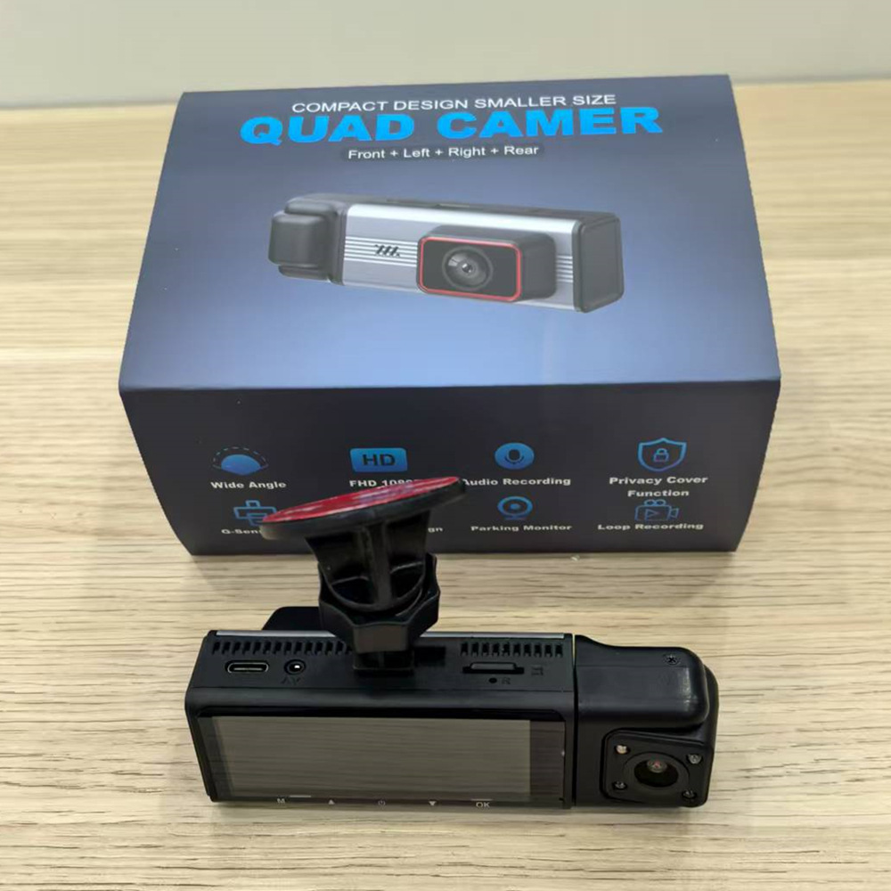 Cross-Border Four-Lens Driving Recorder, High-Definition 1080P Wide-Angle Night Vision, Wifi In-Car Front and Rear Vehicle Recorder