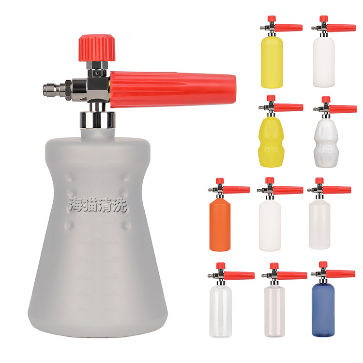 新款1/4快插式泡沫喷壶高压清洗机家用商用洗车水枪泡沫喷枪PA壶