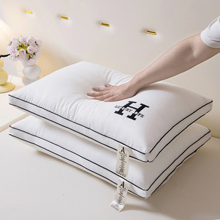 Five-Star Hotel Cervical Vertebra Pillow Jacquard Embroidery Sleep Aid Pillow Core Student Dormitory Single Pillow Manufacturer