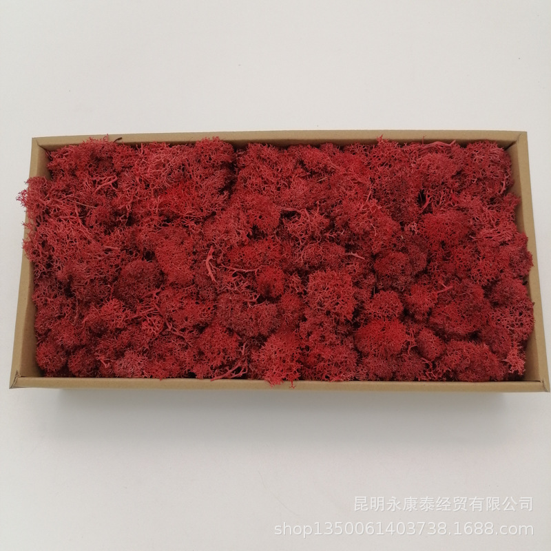 Musgo al por mayor de musgo peso neto 200g caja de regalo flores de musgo eternas accesorios para el hogar tiro ventas directas de la fábrica