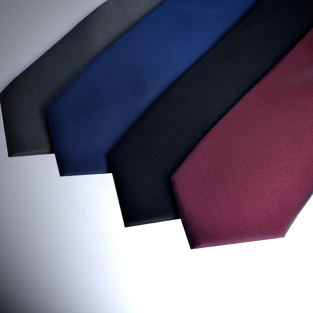Business Solid Color Polyester Men's Tie display picture 4