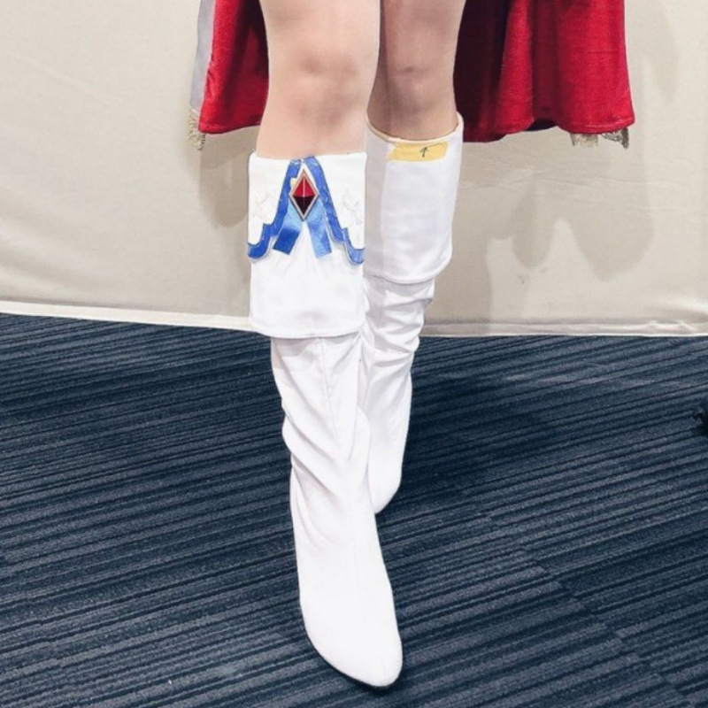 2026 Autumn/Winter Cos Women's Shoes White Pointed Toe High Boots Amazon Export Style Large Size Over-The-Knee Boots
