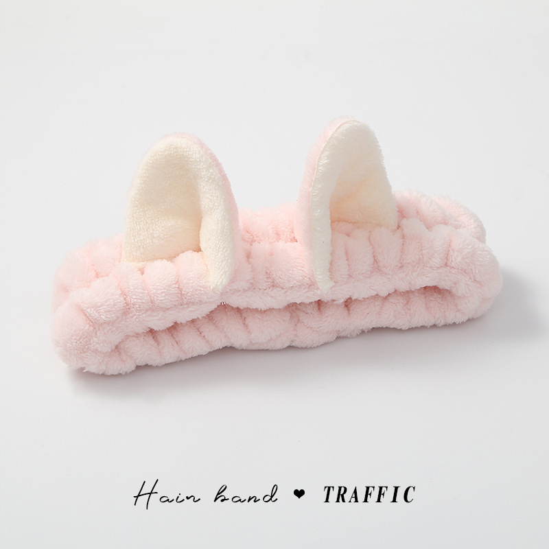 Lavarse la cara en otoño y invierno nuevo clip para el cabello máscara antideslizante pelusa cinta para el cabello lindas bandejas de dibujos animados pareja adornamiento para el cabello