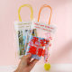 Creative Text Accompanying Gift Tote Bag Cute Gift Snacks Plastic Split Bag Blessing Transparent Gift Packaging Bag
