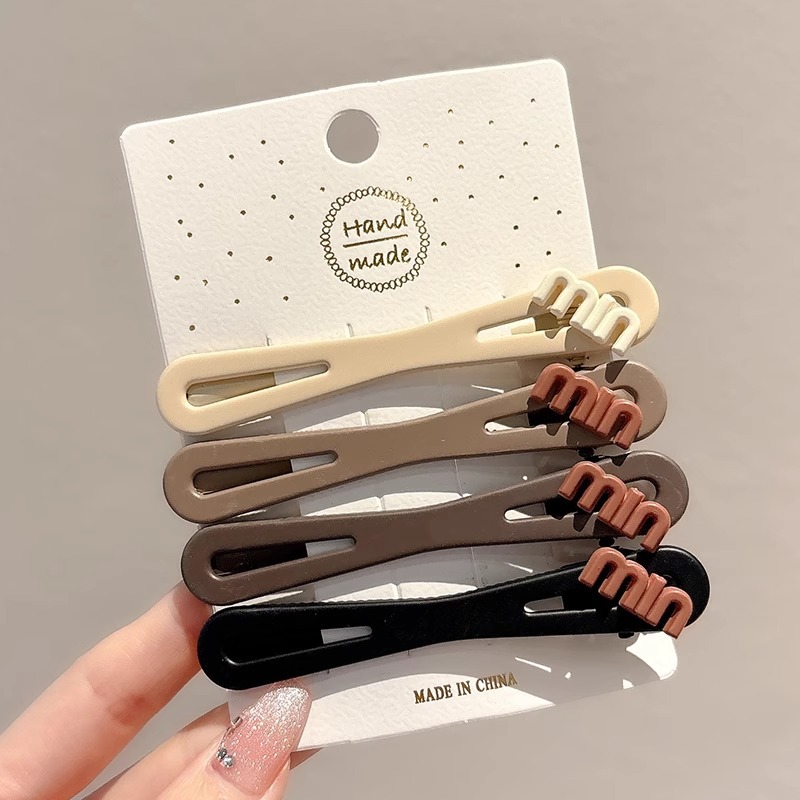 Meilad clip de cabello simple clip de una palabra 2025 nuevo clip de cabello de alta calidad maquillaje sin marcas lateral clip de frangeo adornamiento para el cabello