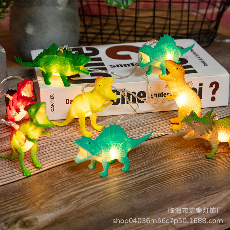 Led Dinosaur Light String Children's Vinyl Decorative Lights Christmas Lights Manufacturer Wholesale Dimmable Glue-Filled Light String