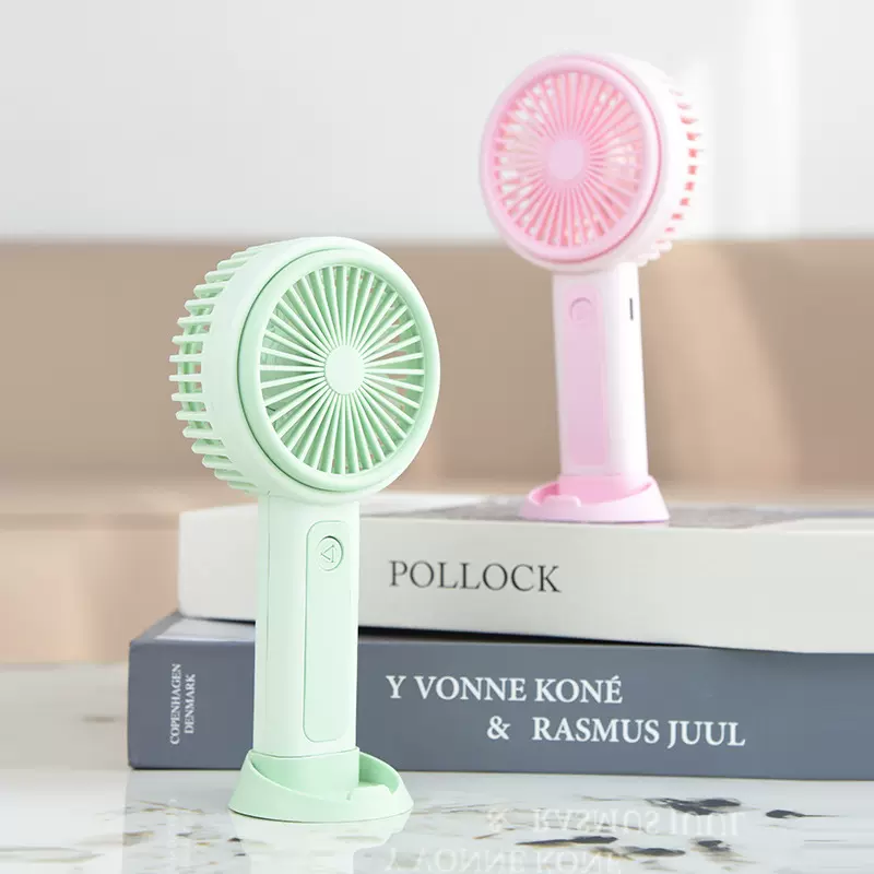简约三档风USB充电式手持小风扇带底座夏季学生宿舍便携跨境礼品