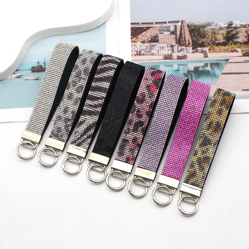 Amazon Cross-Border Shiny Diamond-Studded Wrist Strap Phone Lanyard Car Keychain Bag Pendant Manufacturer Wholesale